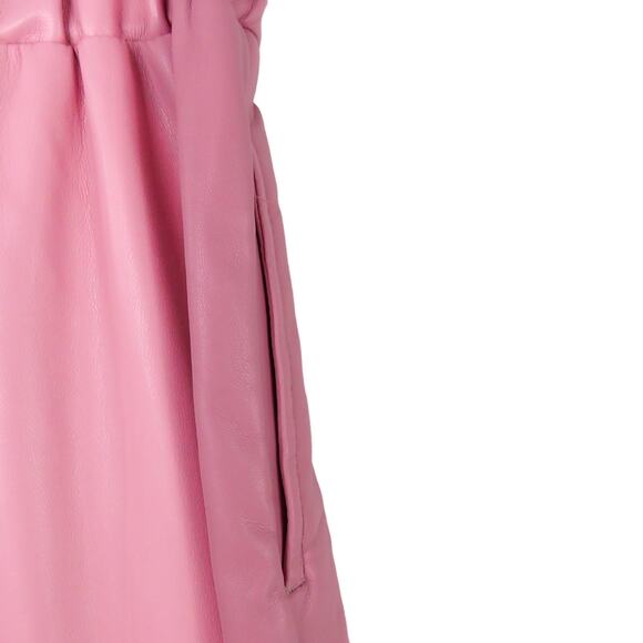 Express Super High Waisted Faux Leather Cropped Wide Leg Pants Pink Pants XS - Picture 8 of 11